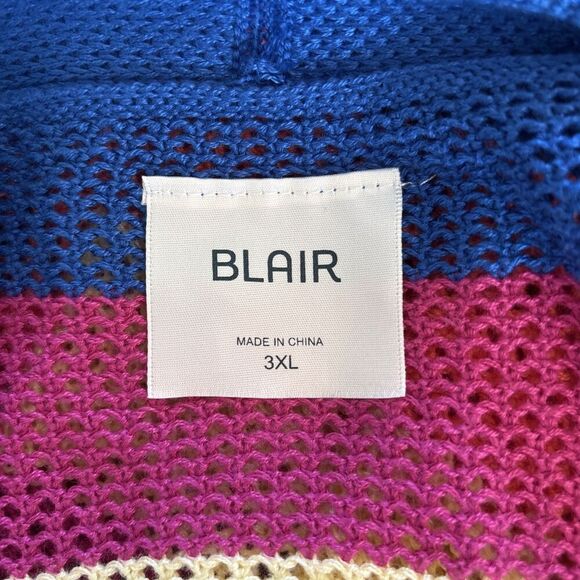 Blair Multicolor Knit Long Sleeve Open Front Cardigan Sweater - Size 3X - Picture 4 of 5
